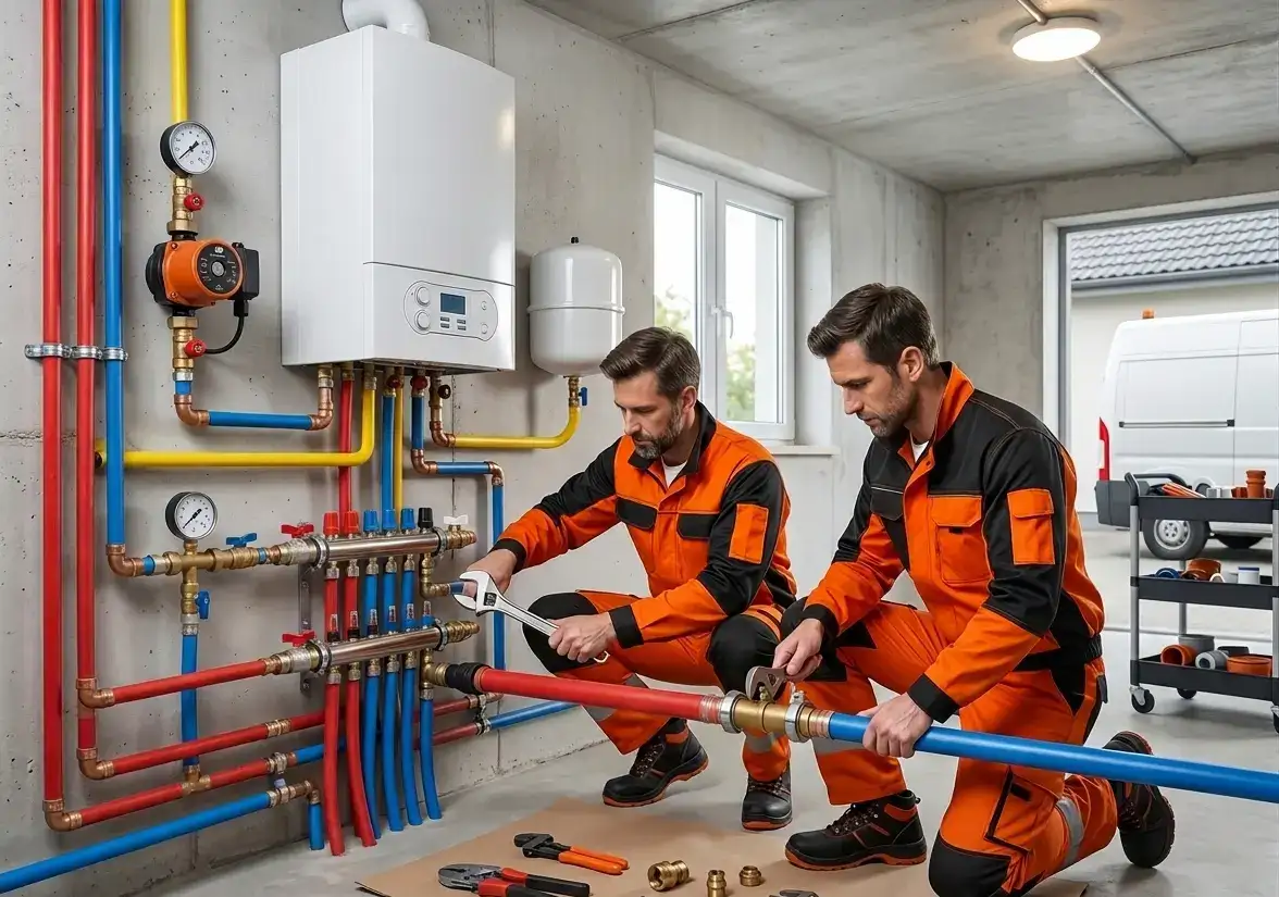 Подключение котла и интеграция в систему воды